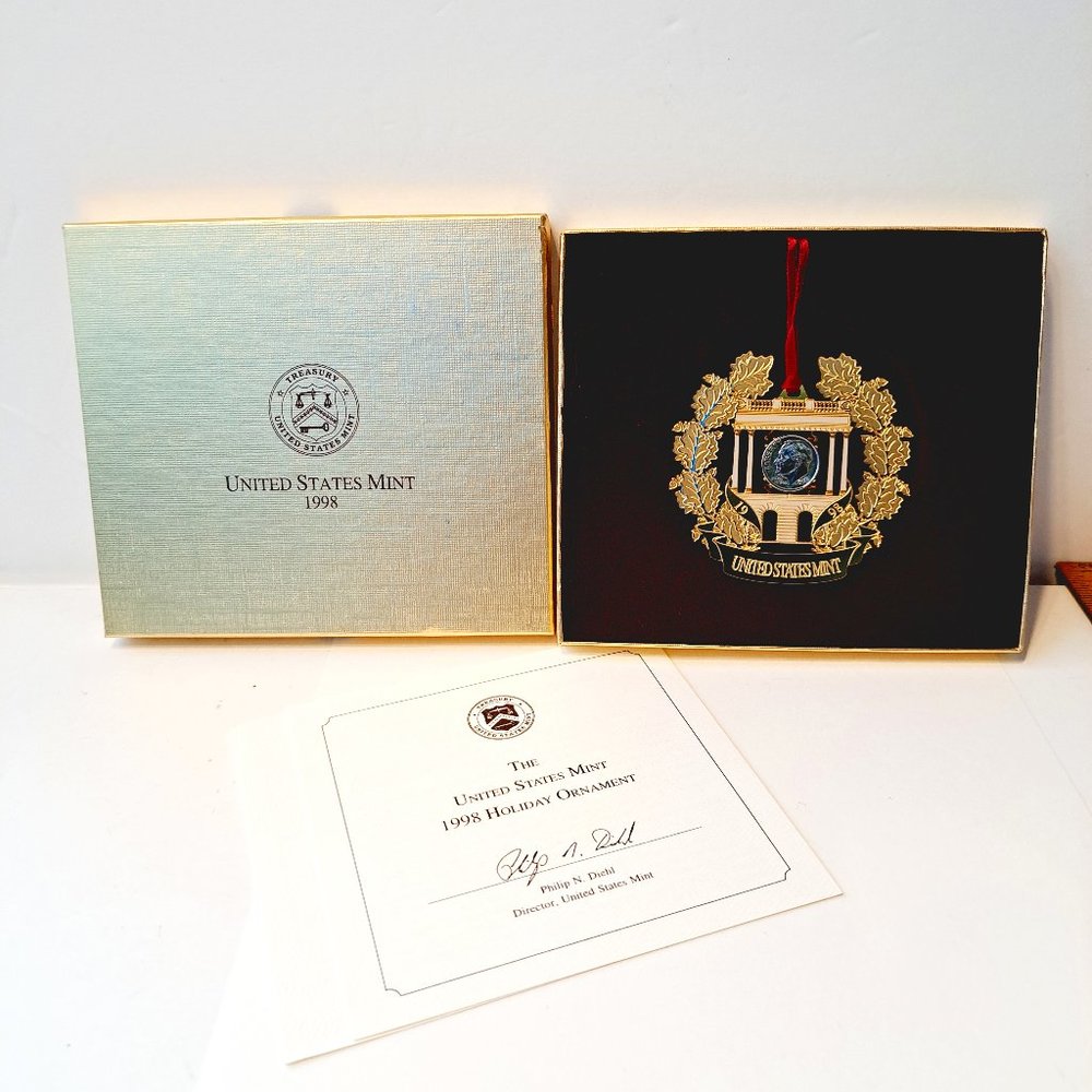 United states 1998 mint dime ornament